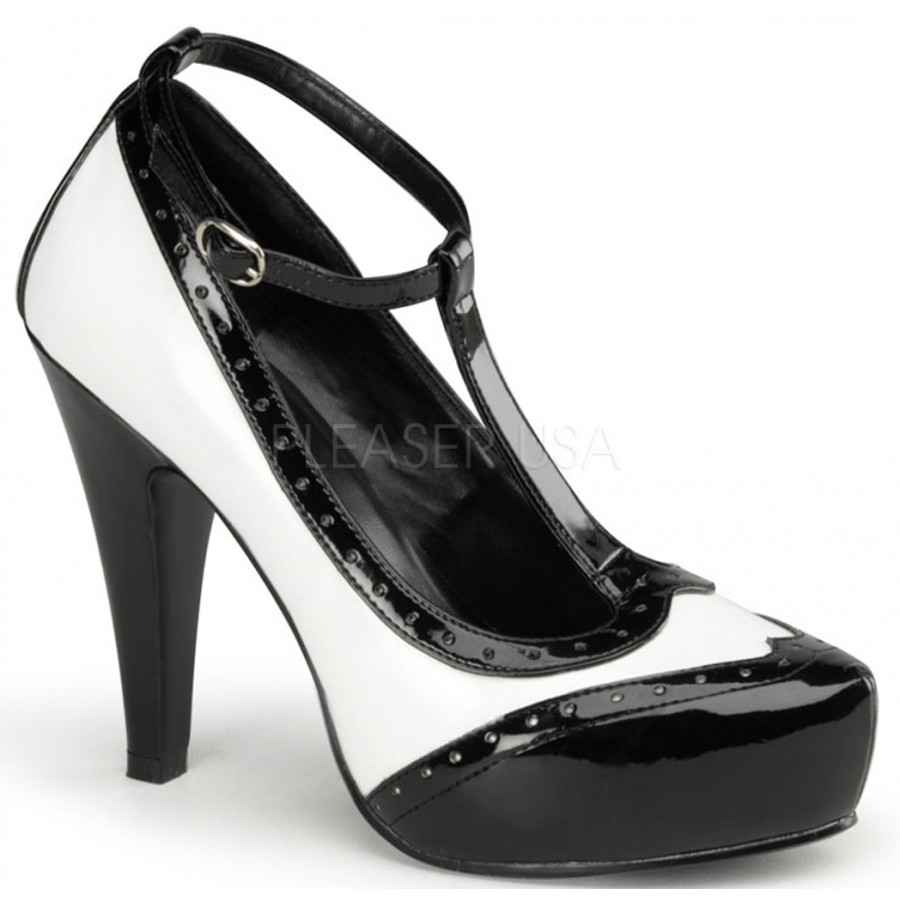 women's spectator shoes black and white