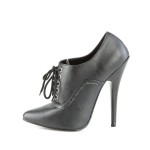 Domina 6 Inch High Heel Black Matte Governess Shoes