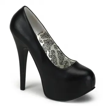 Teeze Black High Heel Platform Pump