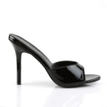 Classique Black Patent 4 Inch Mule