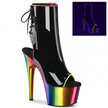 Rainbow Platform High Heel Ankle Boots