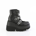 Black Wedge Cage Bootie