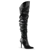 Classique Black Scrunch Thigh High Boot