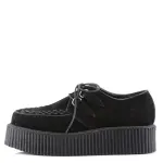 Black Faux Suede Mens Creeper Loafer