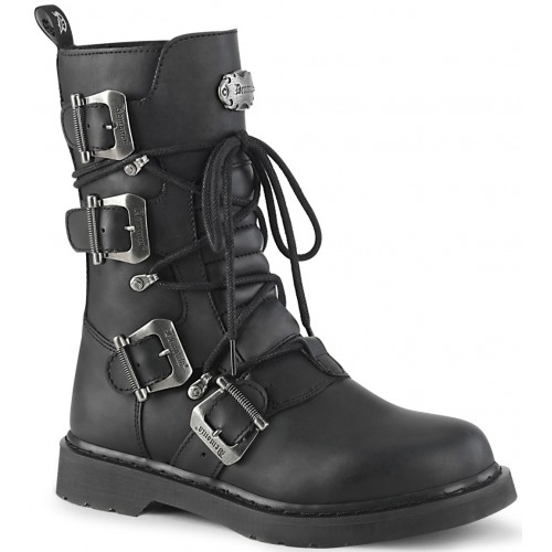 Bolt Mens Strapped Combat Mid-Calf Boots