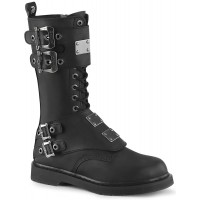 Bolt Mens Combat 14-Eyelet Boots with Metal Plates