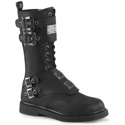 Bolt Mens Combat 14-Eyelet Bootswith Metal Plates
