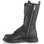 Bolt Mens Combat 14-Eyelet Boots with Metal Plates