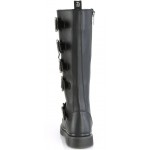 Bolt Mens Knee High Combat Boots with Buckled Straps