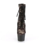 Adore Camo Mesh Platform Ankle Boots