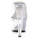 Beau Clear Wedge Peep Toe Mule