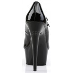 Delight High Heel Platform Black Mary Jane Shoes