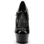 Delight High Heel Platform Black Mary Jane Shoes