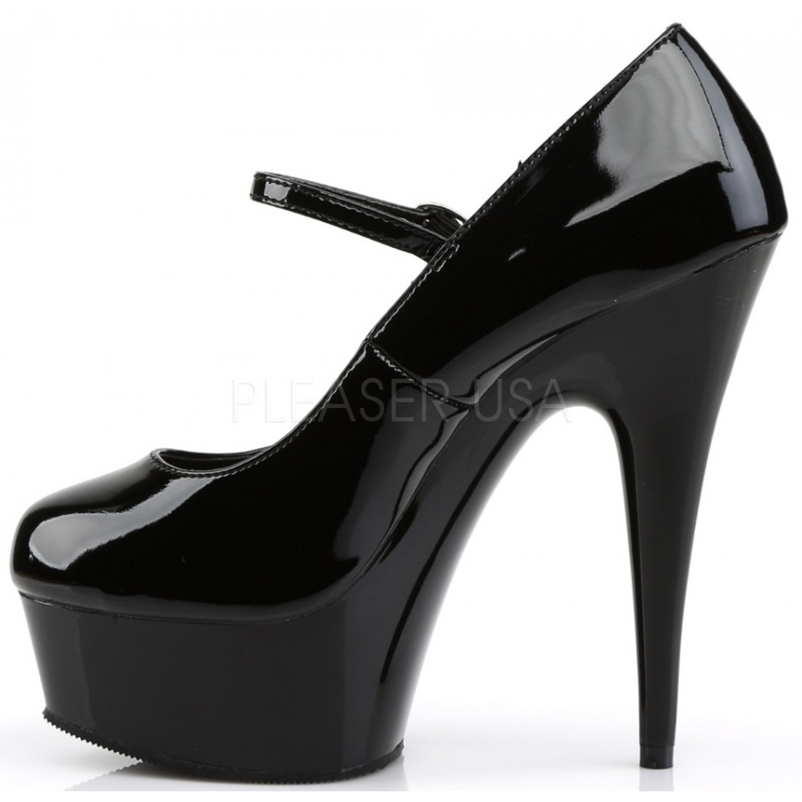 Delight Black High Heel Platform Mary Jane Shoes - Sexy High Heels