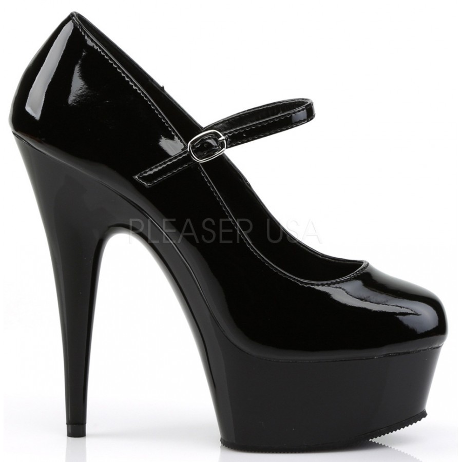 Delight Black High Heel Platform Mary Jane Shoes - Sexy High Heels
