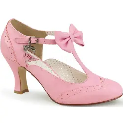 Flapper Pink T-Strap Pump