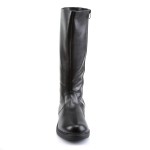 Captain Mid Calf Plain Black Boots