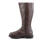 Captain Mid Calf Plain Brown Boots