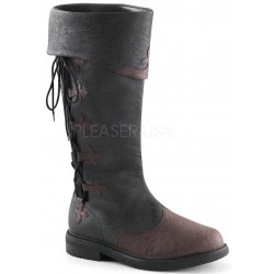 Distressed Black Rennaissance Costume Boots