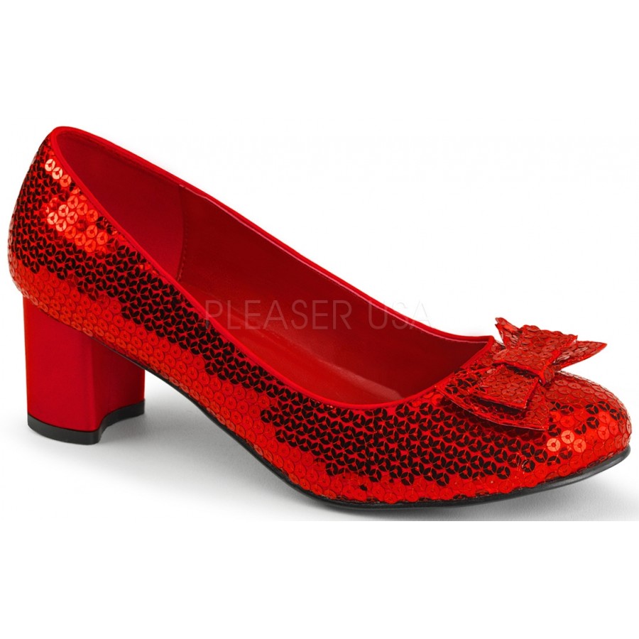 red sequin shoes heels