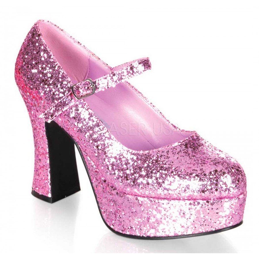 baby pink glitter shoes