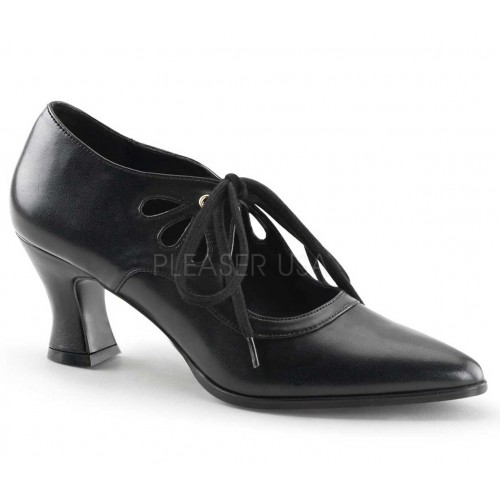 Victorian Black Cut Out Womens Pump