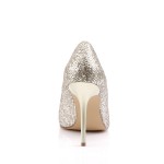 Gold Glitter Mesh Classique Pointed Toe Pump