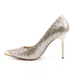 Gold Glitter Mesh Classique Pointed Toe Pump