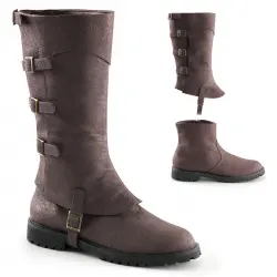 Gotham Detachable Shaft Brown Mens Boots
