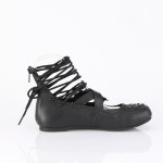 Gothic Flat Shoes for Women with Spiderweb Buckles