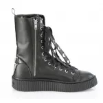  Black Mid-Calf Creeper Sneaker Boots - Men's Platform Sole