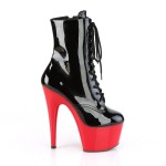 Red Platform Adore Black Ankle Boots