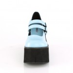 Kera Blue Platform Mary Jane Double Strap Pump