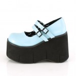 Kera Blue Platform Mary Jane Double Strap Pump