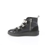 Studded Creeper Sneakers with Pyramid Studs