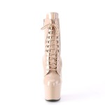 Adore Nude Patent Platform Granny Ankle Boots