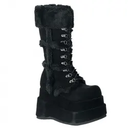 Bear Faux Fur Black Womens Boots