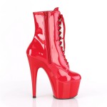Adore Red Patent Platform High Heel Granny Boots
