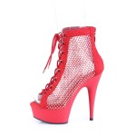 Delight Rhinestone Net Red Platform Ankle Boots