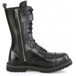 Riot 12 Mens Steel Toe Leather Black Combat Boots