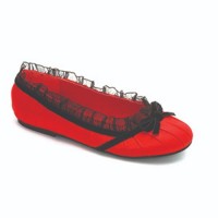 Red Satin Doll Kids Princess Shoe