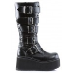 Trashville Buckled Up Unisex Knee Boots