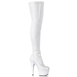 Adore White Thigh High Platform Boots