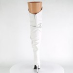 Classique White Scrunch Thigh High Boot