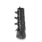 Men's Winklepicker Mid-Calf Boots with Bat Buckles