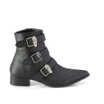 Men's Winklepicker Ankle Boots with Coffin Buckles