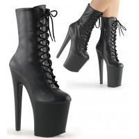 Xtreme 8 Inch High Black Granny Boots